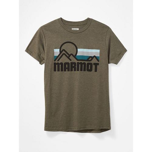 Marmot Coastal Clothes - Mens T-Shirts Dark Brown CA7130245 Canada